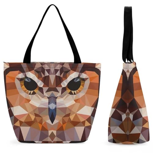 Sac à bandoulière chouette géométrique : votre allié tendance pour le shopping et voyage
