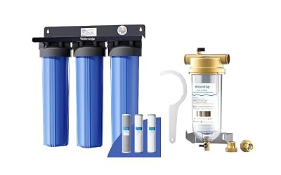 Waterdrop 3-Stage Reduce Iron&Manganese Whole House Water Filter System and Spin Down Sediment Filter