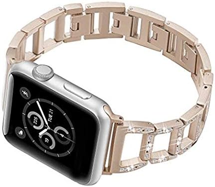 Correa de acero inoxidable para Apple Watch Series 3, Series 2, Series 1,  correa de reloj de lujo para mujer (dorado, 38 mm) : Amazon.com.mx:  Electrónicos