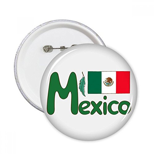 Badge bouton Mexique rond vert de qualité supérieure et format XXL