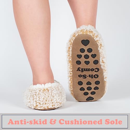 Cute Animal Slippers for Kids Girls Women, Fuzzy House Socks with Soft Anti-Skid Soles - Unique Gifts for Mom and Animal Lovers!4