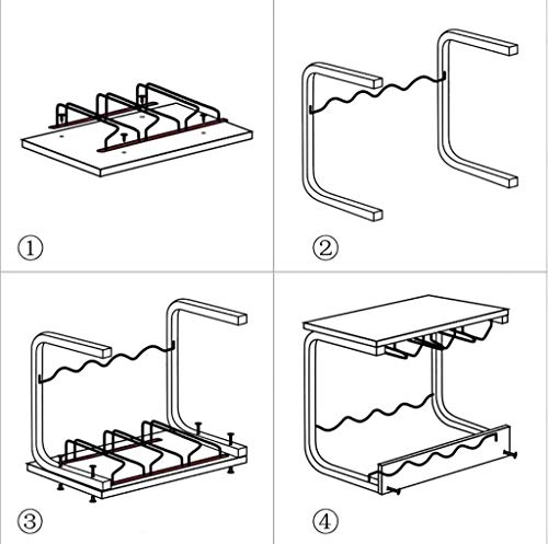 Soporte para Botellas de Madera y Hierro 4 Botellas miniatura 6
