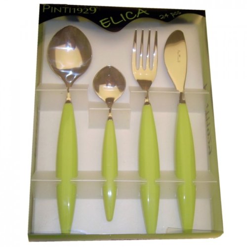 Serv.posate pz.24 elica verde - Comedor Cubiertos PINTINOX
