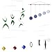 Handmade Montessori mbolies 4set Octahedron mbolie Munari Mobile Gobbi Mobile Dancers Mobile Help Shape and Color Recognition(4 Mobiles with Blue Gobbi)