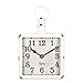 TRYLTRY Retro Rectangle Small Wall Clock, Battery Operated Silent Black Vintage Decor Wall Clocks, Antique Old Design Style, for Farmhouse,Kitchen,Bedroom,Bathroom White Rectangle