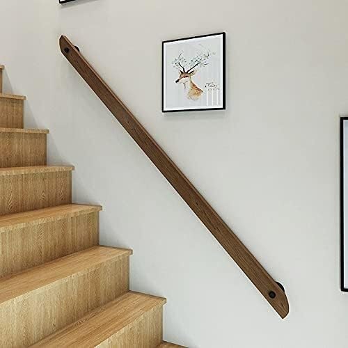 Kit complet de barres d'appui murales en bois pour escalier intérieur - 4