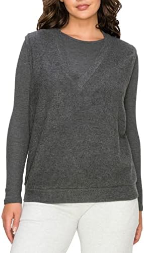 COIN 1804 Womens Cozy Rib Boyfriend Vest Top