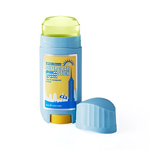May NewYork Super Clear Pure Sun Stick SPF50+ PA++++ 0.60oz - Convenient Stick Type Sunscreen Defense Against UV Rays and Sunburn - Water and Sweat Proof/Easy Glide on Skin 17g