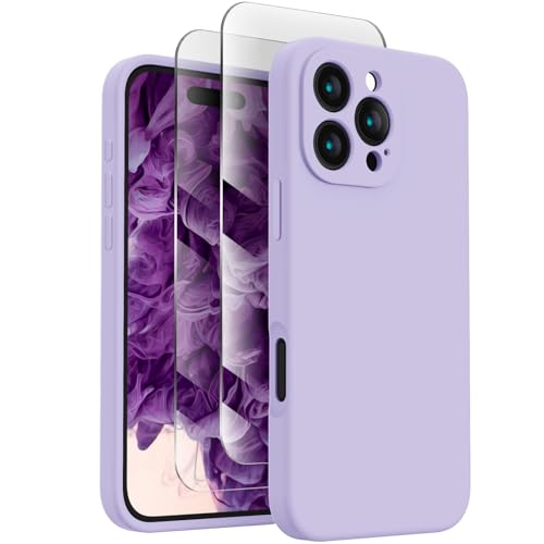 Image of FireNova Designed for iPhone 16 Pro Max Case, Silicone Upgraded [Camera Protection] Phone Case, Soft Anti-Scratch Microfiber Lining Inside, 2024, Clove Purple