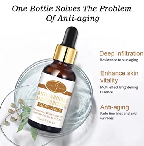 Aichun Beauty Anti-Wrinkle Moisturizing Facial Serum Hyaluronic Acid Argan Oil 2In1 Care 30Ml/1Oz #TOP6
