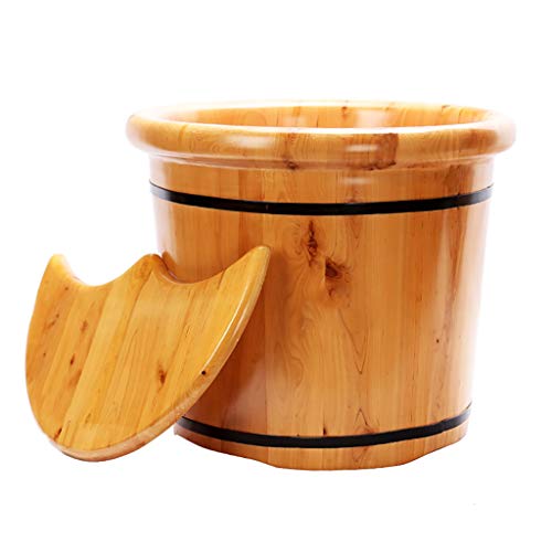 Masajeador spa de pies de madera 35cm con tapa