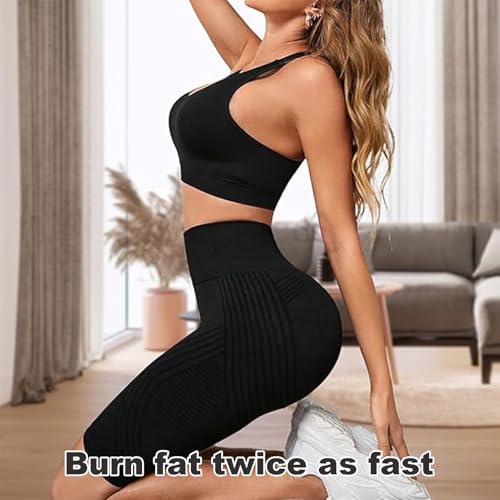 Anti-Cellulite Leggings Damen - High Waist Yoga Hose Mit Bauchkontrolle