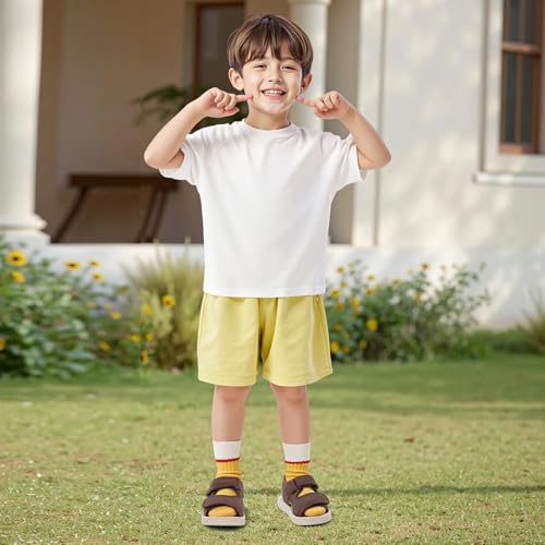 Image of MK MATT KEELY Unisex Kids Summer Slide Sandals Baby Comfort Anti-Slip Open Toe Adjustable Walking Beach Shower Shoes for Boys Girls