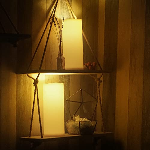 Image of CANDLE CHOICE Waterproof Outdoor Battery Operated Flameless Candles with Remote Timer Large Tall White Plastic Bright Flickering Electric LED Pillars Lantern Patio Garden Decoration 4x10 Inches 2 Pack