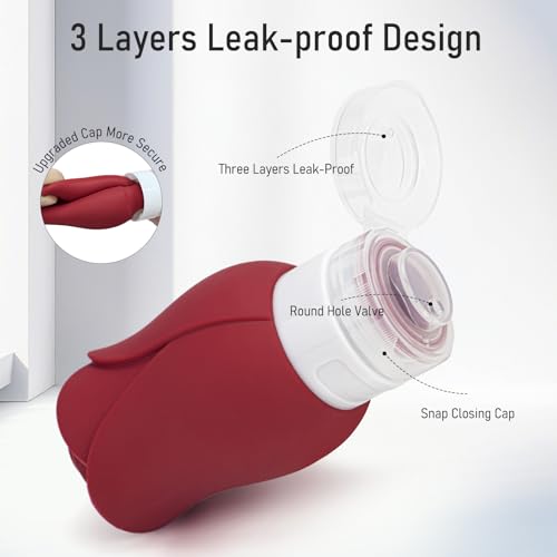 5 Pack Travel Bottles for Toiletries, TSA Approved 3oz Portable Travel Containers for Toiletries, Leak Proof Travel Tubs Refillable Liquid Travel Accessories for Shampoo Conditioner Lotion Body Wash3