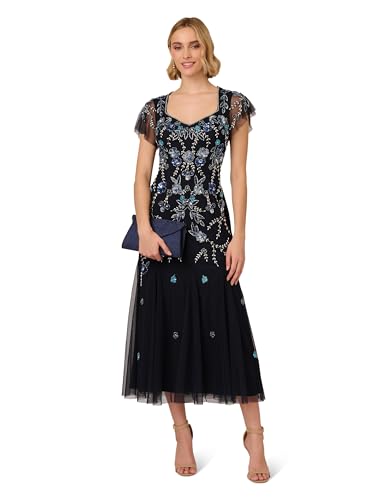 Image of Adrianna Papell Women's Embellished Godet Dress