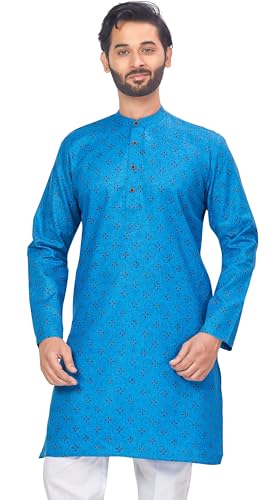Image of Studio Shringaar Men's Cotton Relaxed Fit Straight Kurta
