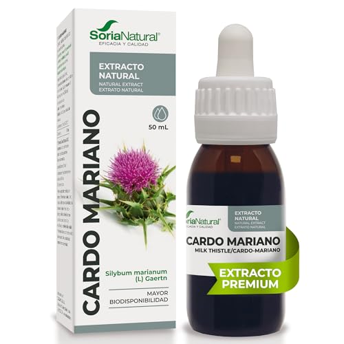 Soria Natural Cardo Mariano Extracto - Favorece la Función Hepática, Ayuda a Eliminar Toxinas y Mejorar la Digestión - Suplemento para la Salud del Hígado - Botella de 50ml