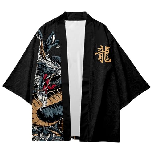Women's and Men Kimono Cardigan Japanese Long Sleeves Lightweight Open Front Coat Tops2