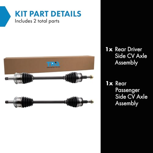 Image of TRQ Rear Driver and Passenger Side CV Axle Assembly Set 2 Piece Compatible with 06-08 Chrysler 300 C RWD 07-08 Dodge Charger V8 5.7L RWD 06 Charger V8 5.7L 06-08 Magnum RT