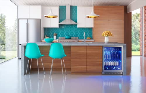 Zephyr Brisas 24 Inch Wine Fridge Dual Zone Under Counter - Low Noise Countertop Wine Cooler Cellars Cabinet Home Bar Freestanding Wine Refrigerator with Glass Door and Temp Control, 46 Bottles - Image 4