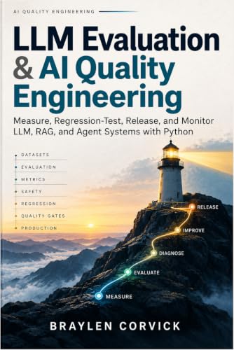 LLM Evaluation & AI Quality Engineering: Measure, Regression-Test, Release, and Monitor LLM, RAG, and Agent Systems with Python (QA Testing, Band 7)