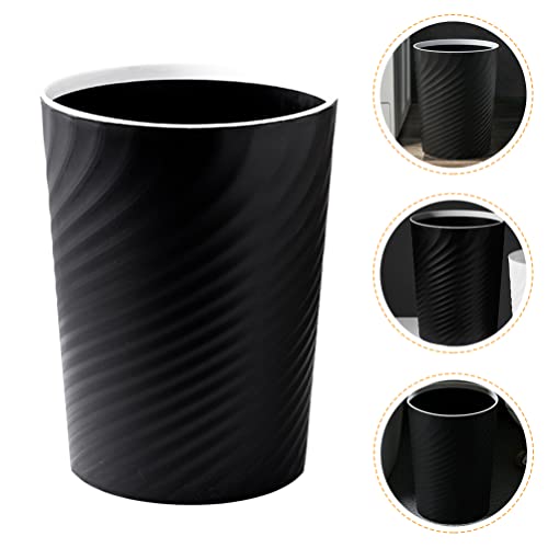 Caneca de basura rectangular de plástico negra 12 L