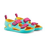 Affenzahn Sandale Vegan Airy mit Klettverschluss rutschfest Flexibel Luftig Leicht für den Sommer in Größe 21-32 Eule - Türkis 30