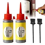 FunnAura 2Pcs Graphite Lock Lubricant, Multifunctional Door Window Lock Lube with 2 Brush for Car Keys Door Locks (60ML)