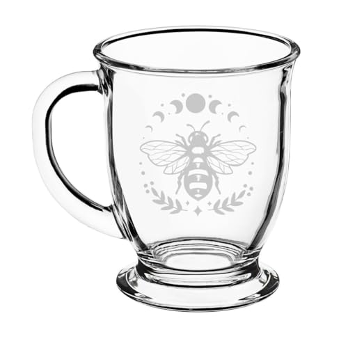 Taza de vidrio para café de 16 oz con diseño Luna miniatura 1