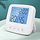 Digitales Hygrometer Innen, Thermometer Thermo-Hygrometer mit Hhen Genauigkeit, Temperatur und Luftfeuchtigkeitsmesser Hydrometer Feuchtigkeit Digital mit Hintergrundbeleuchtung, Uhr & ℃ / ℉ Funktion