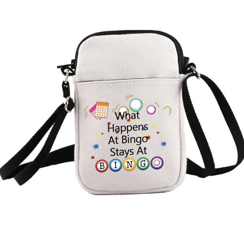 PXTIDY Game Lover Gift Funny Gifts What Happens Stays At Lucky Crossbody Bag Game Player Gifts