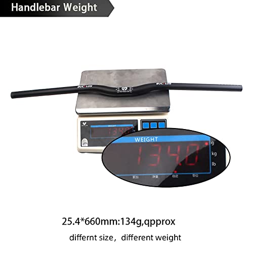 Bucklos 25.4Mm/31.8Mm Carbon Fiber Mountain Bike Handlebars, 660-760Mm Extra Long Flat/Riser Bar Mtb Handllebars, Black 3K Matte Bicycle Handlebars Fit For Xc Dh Cycling Mountain Bike Handlebar #TOP3