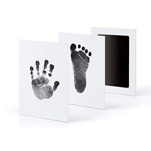 Safe Inkless | Baby Footprint and Handprint Kit with 2 Inkless Foot Pads | 1 Imprint Cards 100% Non-Toxic & Mess Free Safe for Newborn Baby Infant Foot and Handprint Perfect Keepsake Or Gift