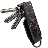 CAXGEK Key Organiser, 75mm Aluminium Key Holder, Compact Design with Easy Access, Forge Carbon.