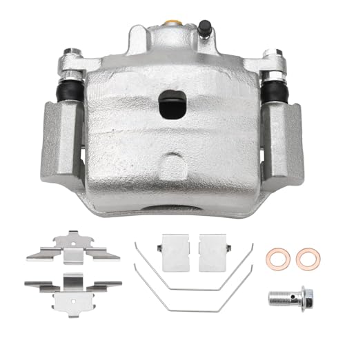 Image of Detroit Axle - Front 4pc Steering Knuckles Kit for Ford Fusion Lincoln MKZ Zephyr Mercury Milan, 2 Disc Brake Calipers w /Bracket 2 Steering Knuckles & Wheel Bearing Hubs Replacement