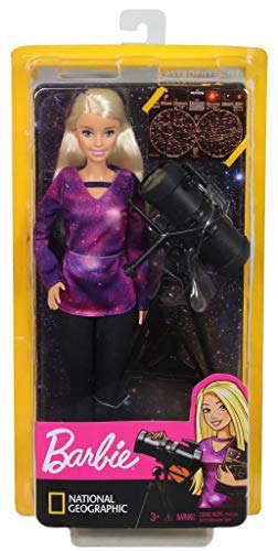 Barbie astrophysicist doll, rubia con telescopio y mapa estelar miniatura 6