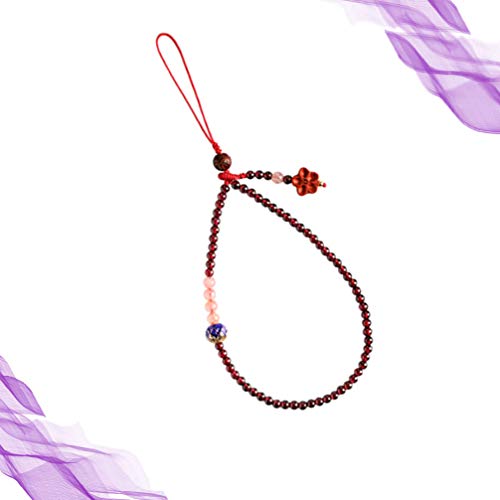 Cordão de telefone celular com pingente de granada natural da UKCOCO com alça de pulso para pendurar