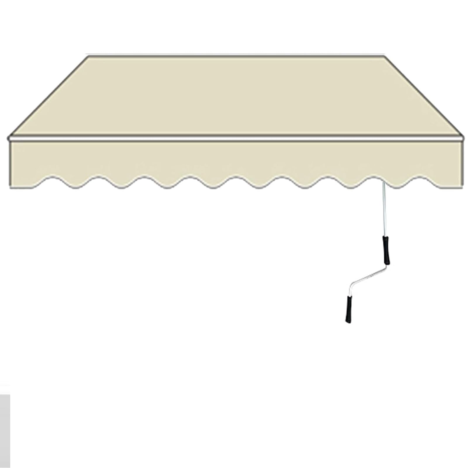 Wysuwana markiza na taras i balkon, 2 x 1,5 m, 3 x 2,5 m, 4 x 3 m, ręczna markiza przegubowa z korbą, wodoszczelna ochrona przed promieniowaniem UV, aluminiowa rama do ogrodu, na taras