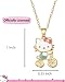 Hello Kitty 3D Necklaces for Women - Sanrio Gold or Silver Flash Plated Necklace - Official License Jewelry, CF01285YRPL-Q.NJ