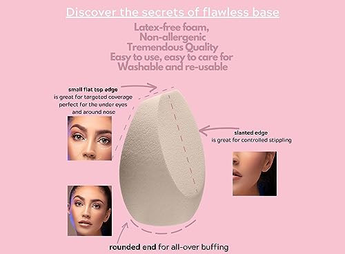 Nanshy Beauty Blenders for full cover foundation & concealer, 3 Pack, Multi - Image 2