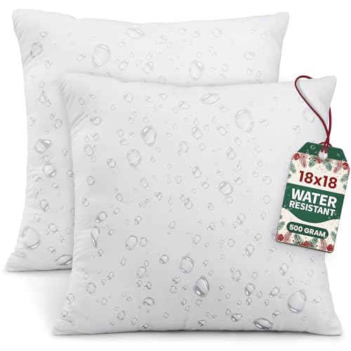 Utopia Bedding Outdoor Pillow Inserts 18 x 18 Inches (Pack