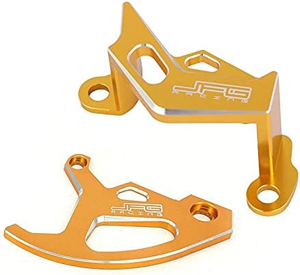 JFG RACING Rear Brake Disc Guard and Caliper,Rear Brake Disc Guard and Caliper Guard CNC All Fits for RMZ250 2007-2017/ RMZ450 2005-2017