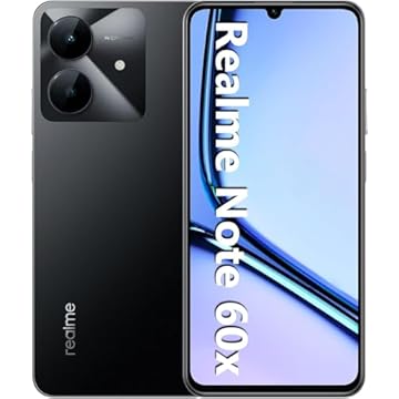 Smartphone Realme Note 60x RMX3938 4GB de RAM/ 128GB/Bateria de 5000mAh e tela de 6,74" 90Hz HD/Midnight Black (Preto)