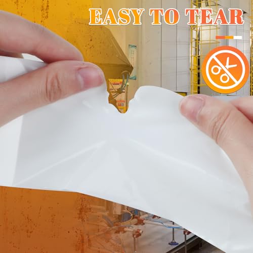 Image of ZOMPAGO White Duct Tape Heavy Duty, 2.4in x 66FT, Tearable Strong Adhesive Waterproof Seal Tape for Indoor Outdoor Use, Multi Purpose for Packaging, Bundling, Repairs, Carpet Seaming, Crafts