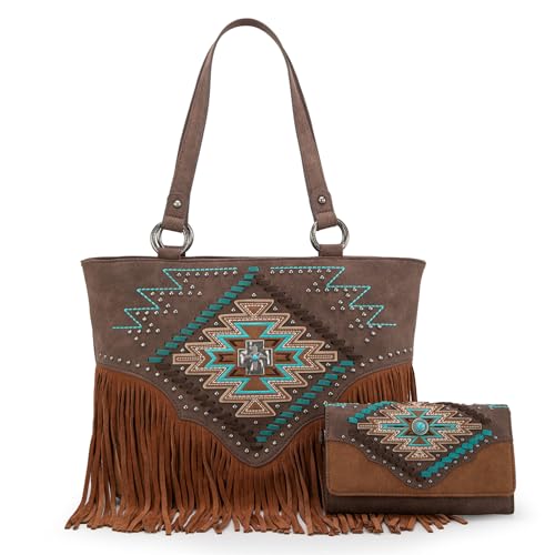 Bolso Tote Western para Mujer con Cartera 2 Piezas miniatura 1