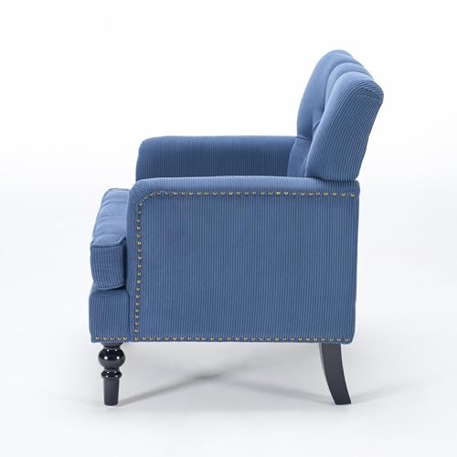 Sillón Plegable Terciopelo Azul miniatura 4