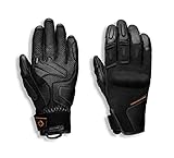 HARLEY-DAVIDSON Brawler Damen Motorrad-Handschuhe Atmungsaktiv Power-Stretch-Knöchel Knöchelprotektoren B&S Logo Schwarz, L