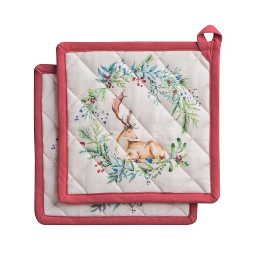 Maison d' Hermine Pot Holders 100% Cotton Potholders (8" x 8", Pack of 2)