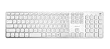 MACALLY Bluetooth - 互換性のある Apple 大型キーボード ワイヤレス テンキーあり-充電式マルチペアリング 3台 MacBook Pro/Air、iMac、Mac Mini、Mac Pro シルバー 日本語配列JIS (BTZKEYA)